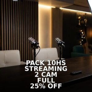 Pack 10hs Streaming 2 Cámaras Full 25% OFF