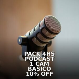Pack 4hs Podcast 1 Cámara Básico 10% OFF