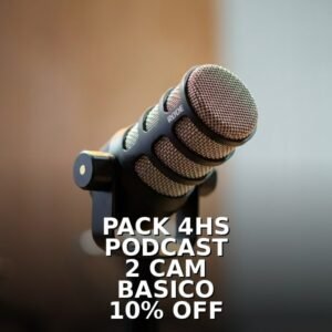 Pack 4hs Podcast 2 Cámaras Básico 10% OFF