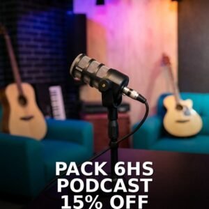 Pack 6hs Podcast 1 Cámara Full (15% OFF)